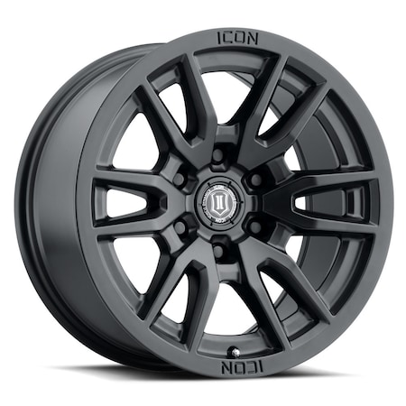 Icon Vehicle Dynamics ICON ALLOYS VECTOR 6 SAT BLK - 17 X 8.5 / 6 X 5.5 / 0MM / 4.75'" BS 2417858347SB